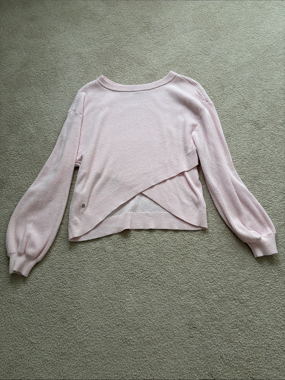 Lululemon Light Pink Women's Crossover Knit Sweater